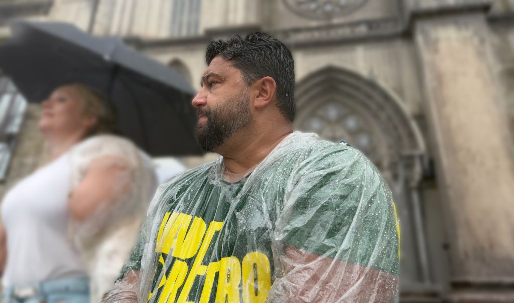 Danilo Visconti na manifestação