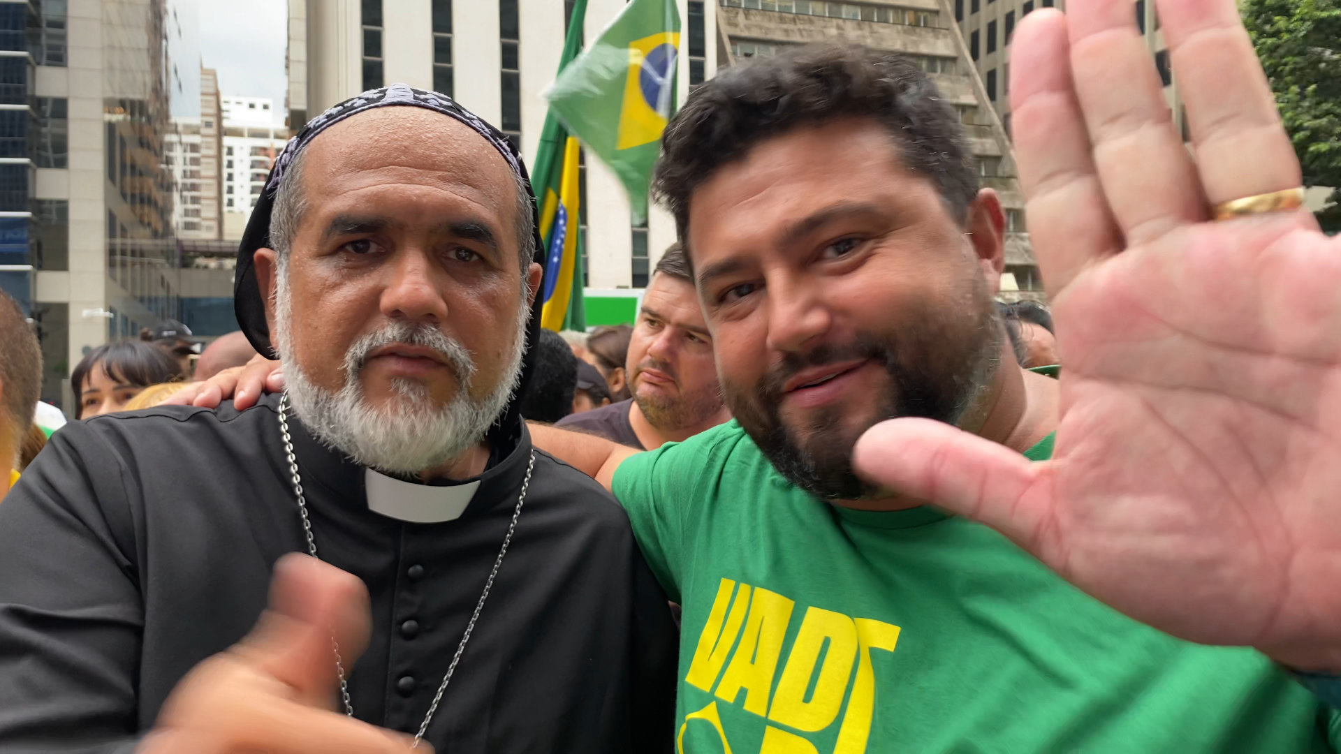 Danilo Visconti na manifestação