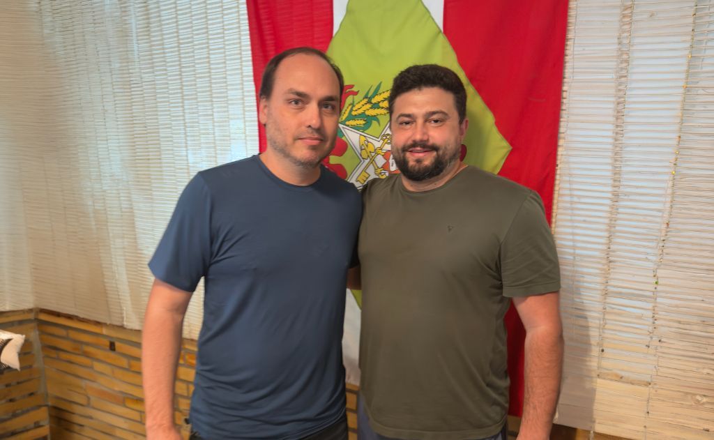 Danilo Visconti e o Pré-candidato ao Senado por Santa Catarina, Carlos Bolsonaro